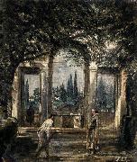 VELAZQUEZ, Diego Rodriguez de Silva y Villa Medici, Pavillion of Ariadn USA oil painting artist